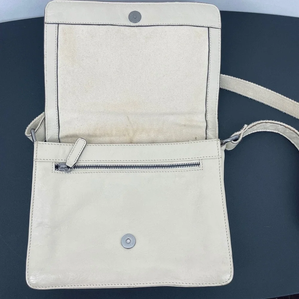 Gennicci GENUINE LEATHER CROSSBODY BAG MADE IN INDIA CREAM‎ CLASSIC SHOULDER BAG - Picture 6 of 10